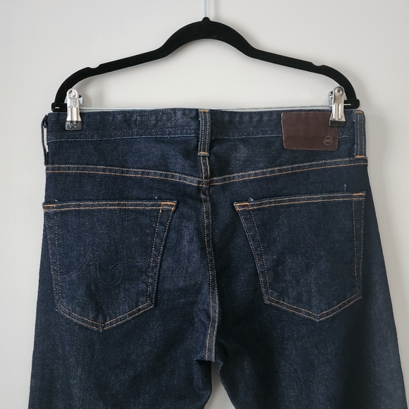 AG Adriano Goldschmied The Matchbox Slim Straight Dark Wash Jeans Size 34X34 - Picture 6 of 12